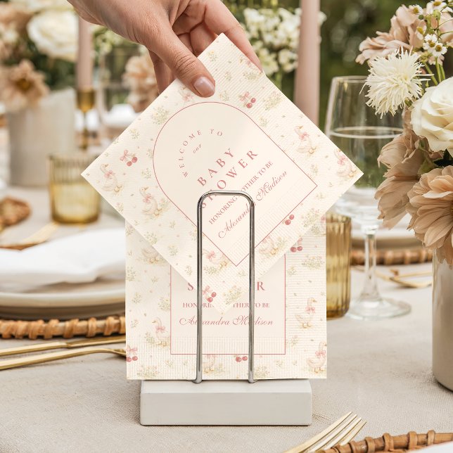 Silly Goose Vintage Baby Shower Pappersservett (Skapare uppladdad)