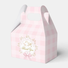 Silly Goose Whimsical Pink Gingham Baby Shower Presentaskar