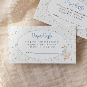 Silly Goose Wildflower Blå Blöja Lotteri lott Tilläggskort