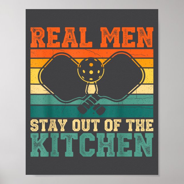 Silly Kitchen Player Real Out Pickleball Stay Poster (Framsidan)
