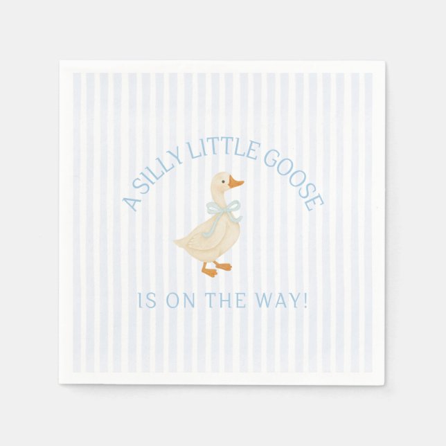 Silly Little Goose Baby Shower  Pappersservett (Framsidan)
