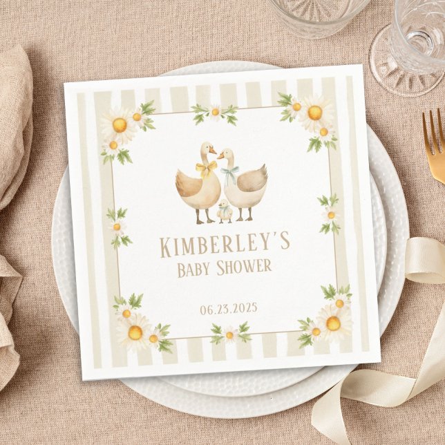 Silly Little Goose Gender Neutral Baby Shower Pappersservett (Skapare uppladdad)