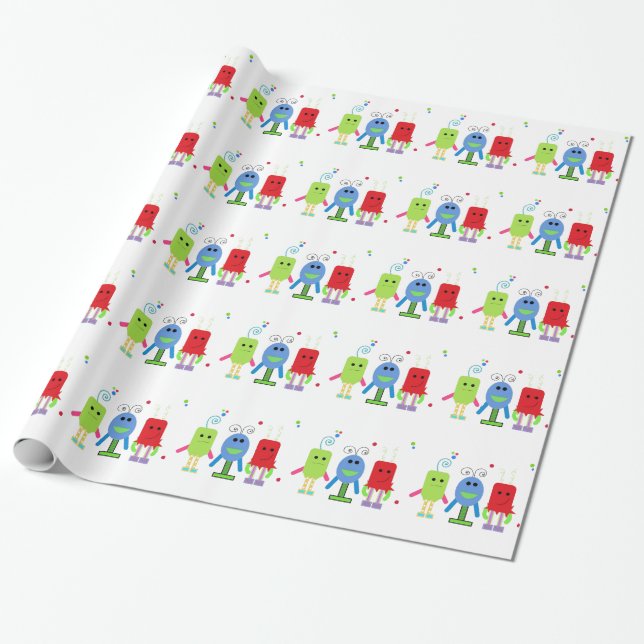 Silly Little Monsters Presentpapper (Utrullad)