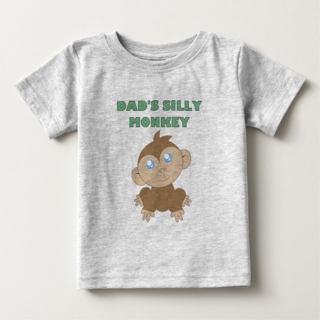 Silly Monkey - Baby Fin Jersey T-Shirt (Framsida)
