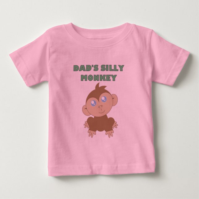 Silly Monkey - Baby Fin Jersey T-Shirt (Framsida)