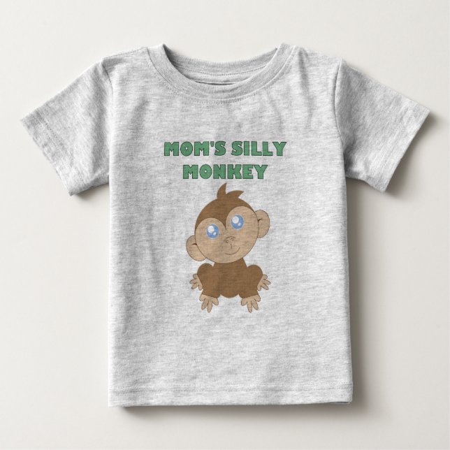 Silly Monkey - Baby Fin Jersey T-Shirt (Framsida)