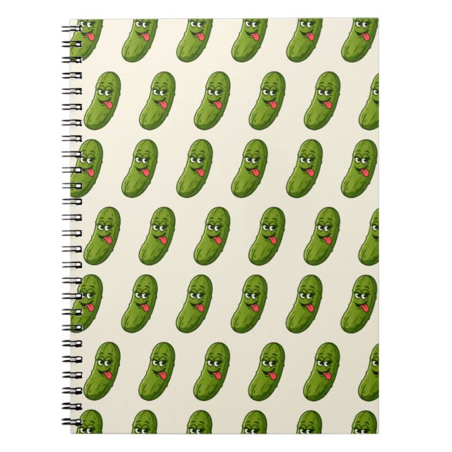 Silly Pickle Face Heltrycksnotisbok Anteckningsbok (Framsidan)