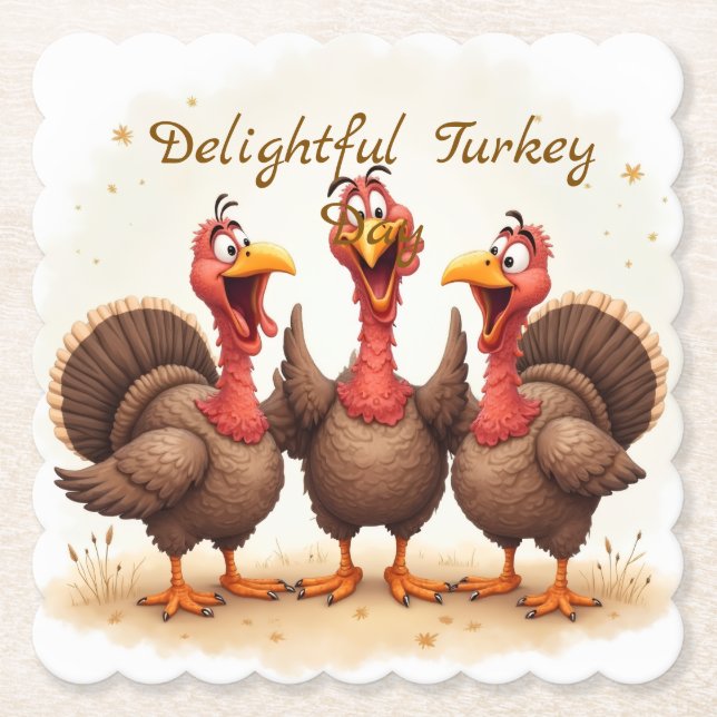 Silly Rolig Thanksgiving Day Underlägg Papper (Framsida)