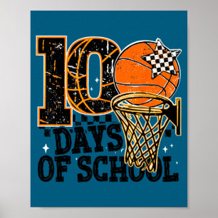 Silly School 100:e skoldagen Basket 100 dagar Poster