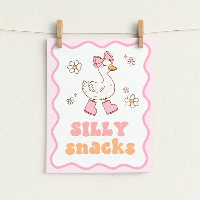 Silly Snacks Goose Table Sign Poster (Skapare uppladdad)