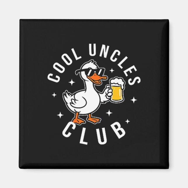Silly Uncle Goose Cool Uncles Club Shirt Men Uncle Magnet (Framsidan)