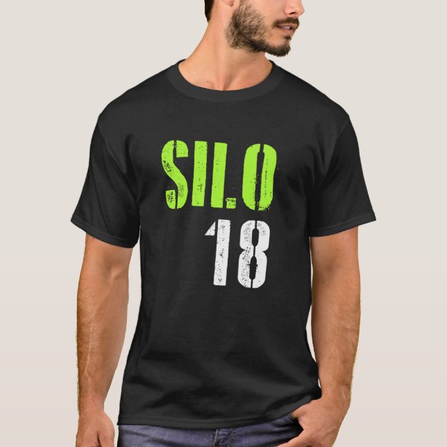 Silo 18 slitna tryck t shirt (Framsida)