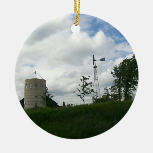 Silo- och kvarnprydnad julgransprydnad keramik (Framsidan)