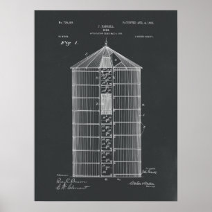 Silo Patent-utskrift Poster