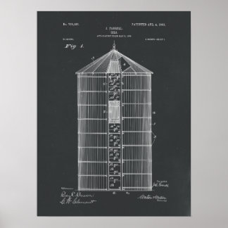 Silo Patent-utskrift Poster