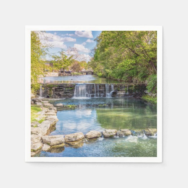 Siloam Springs Sager Creek Vattenfall Pappersserve Pappersservett (Framsidan)