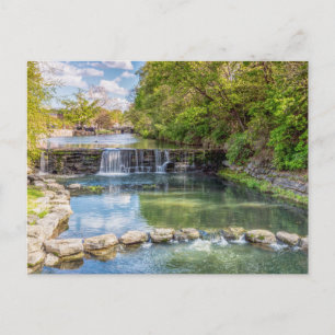 Siloam Springs Sager Creek Vattenfall Postkort Vykort