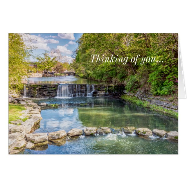 Siloam Vår Sager Waterfall Thinking of U Card OBS Kort (Framsidan Horizontal)
