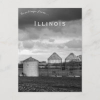 Silos för spannmål i stormigt väder i Illinois