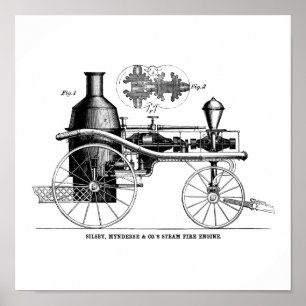 Silsby avfyrar roterande ånga motorn poster