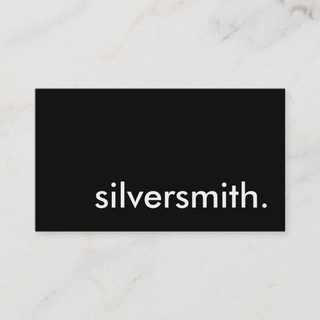 Silsmith. Visitkort (Framsida)