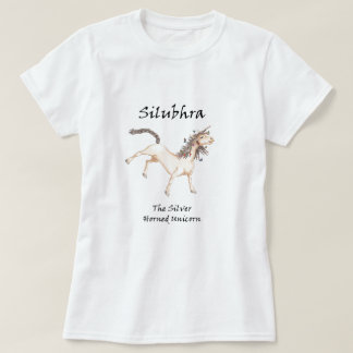 Silubhra Silver-Horned Unicorn Tee-Shirt T-shirt