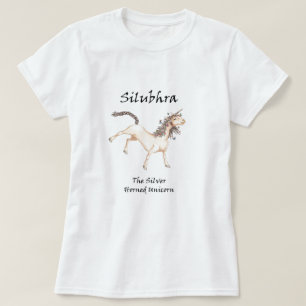 Silubhra Silver-Horned Unicorn Tee-Shirt Tröja