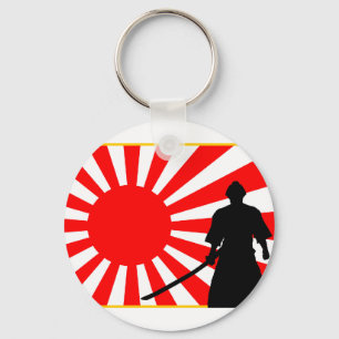 Silueta Samurai. Nyckelring