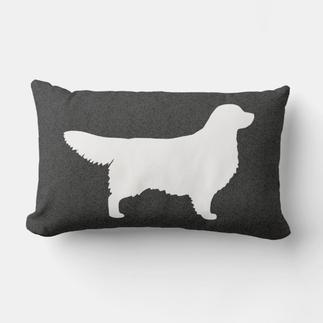 Siluett av Golden Retriever Lumbarkudde (Framsida)