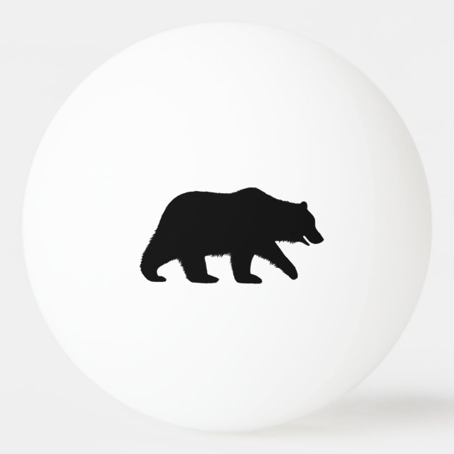 Siluett av grizzlybjörn pingisboll (Framsidan)