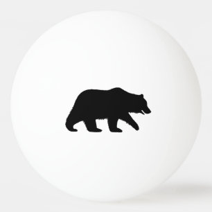 Siluett av grizzlybjörn pingisboll