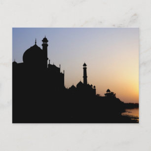Siluett av Taj Mahal vid solnedgång, Agra, Vykort