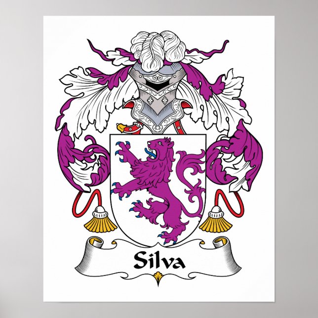 Silva Family Crest Poster (Framsidan)