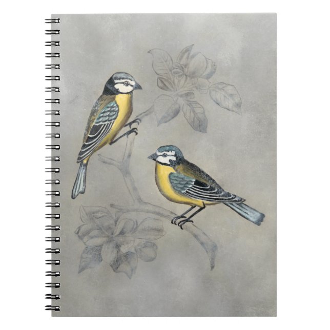 Silved Aviary | Fågelpar Anteckningsbok (Framsidan)