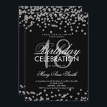 Silver 18:e födelsedag Glitter Konfetti Black Inbjudningar<br><div class="desc">Elegant 18:e födelsedagen Silver Faux Glitter Confetti Black-inbjudan. Underbar i 18:e födelsedagsfesterna eller mer!</div>