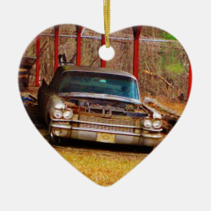 Silver 1963 Sadan Deville Julgransprydnad Keramik