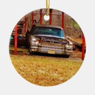 Silver 1963 Sadan Deville Julgransprydnad Keramik