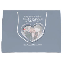 Silver 25:e bröllop-årsdagen fotoår