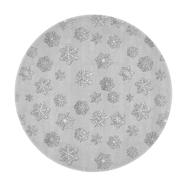 Silver 3-d snöflingor vid silver (Framsidan)