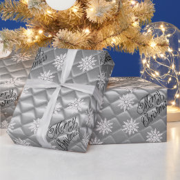 Silver 3D Effekt Julpresentpapper Presentpapper