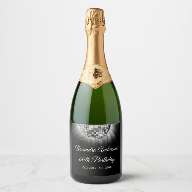 Silver 60:e Födelsedagsfesten 70:s Disco Boll (Framsida)