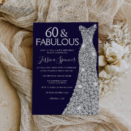 Silver: 60 och 60:e födelsedagen i Fabulous Inbjudningar