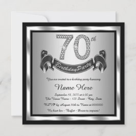 Silver 70-årsfest inbjudningar