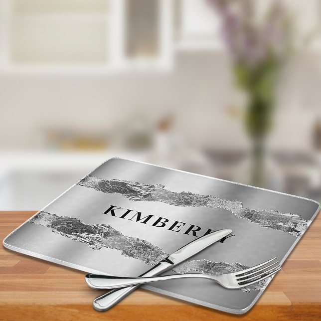 Silver agate marble namn elegant (Skapare uppladdad)