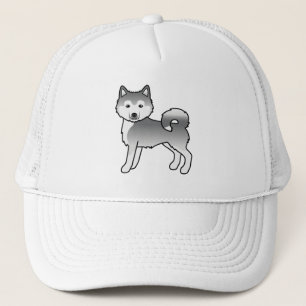 Silver Alaskan Malamute Söt Tecknad Hund Keps