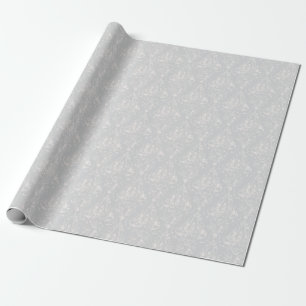 Silver åldrats damastast mönster presentpapper