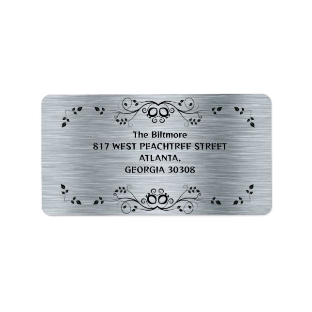Silver älskare adressetikett (Framsidan)