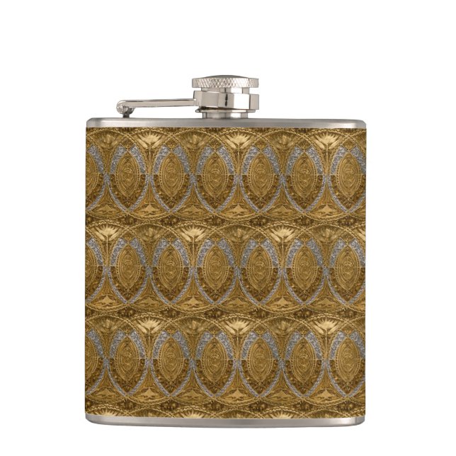 Silver And Gold Art Deco Pattern Fickplunta (Framsidan)