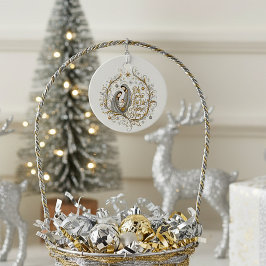 Silver and gold nativity Christmas Gåvor Etiketter