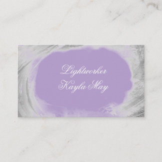 Silver Andlig Light Reiki affärskort Visitkort